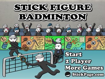Stick Figure Badminton cover
